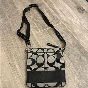 Stylish Black and Gray Women's Crossbody Bag